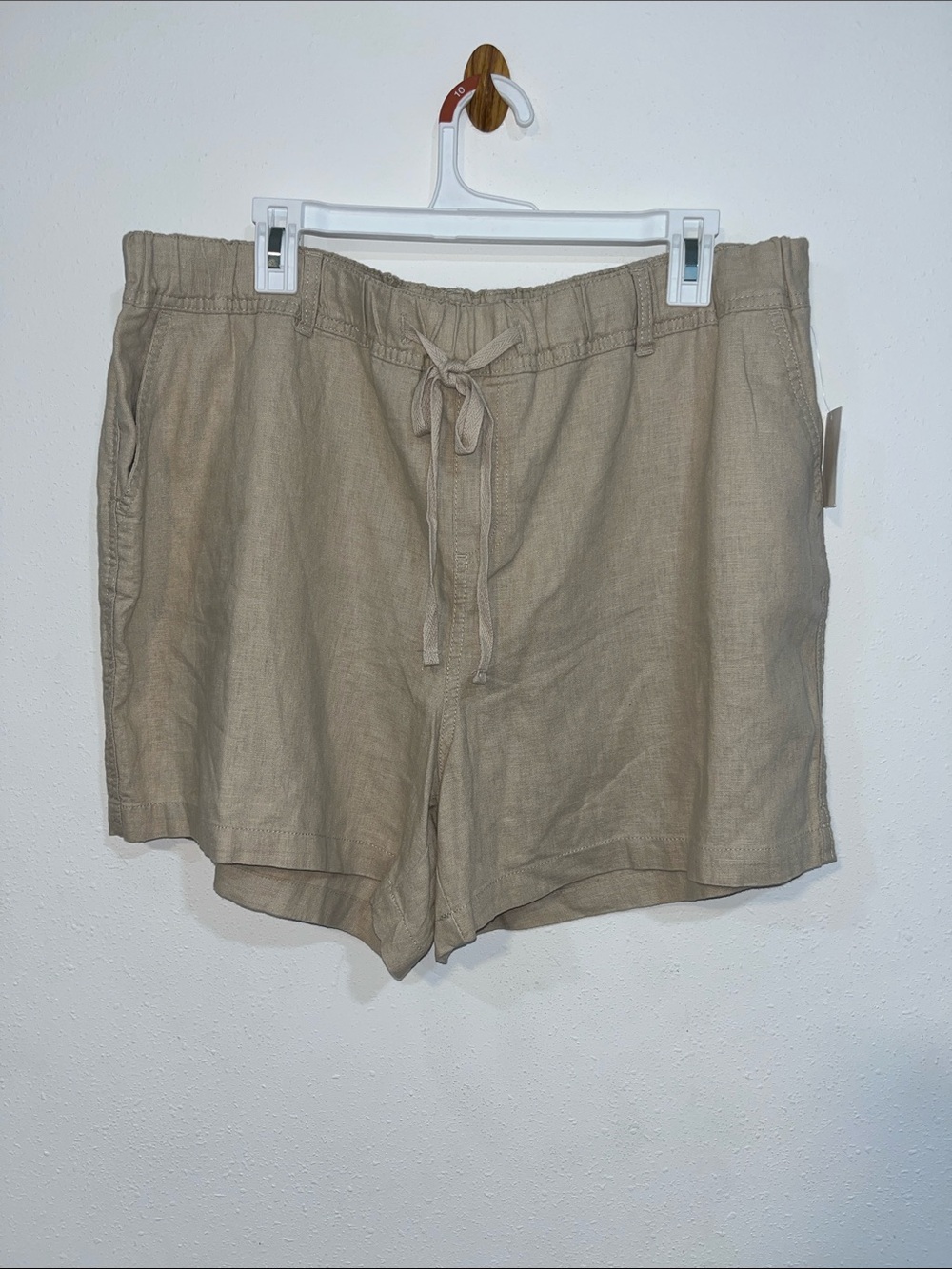 Cato Women's Tan Drawstring Bermuda Shorts size 18/20W - Picture 2 of 5
